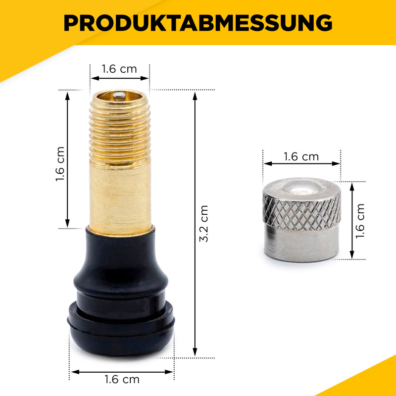Kit 2 Valves Tubeless Trottinette - Compatible Ninebot G30, Xiaomi M365 - Valve Schrader 24mm